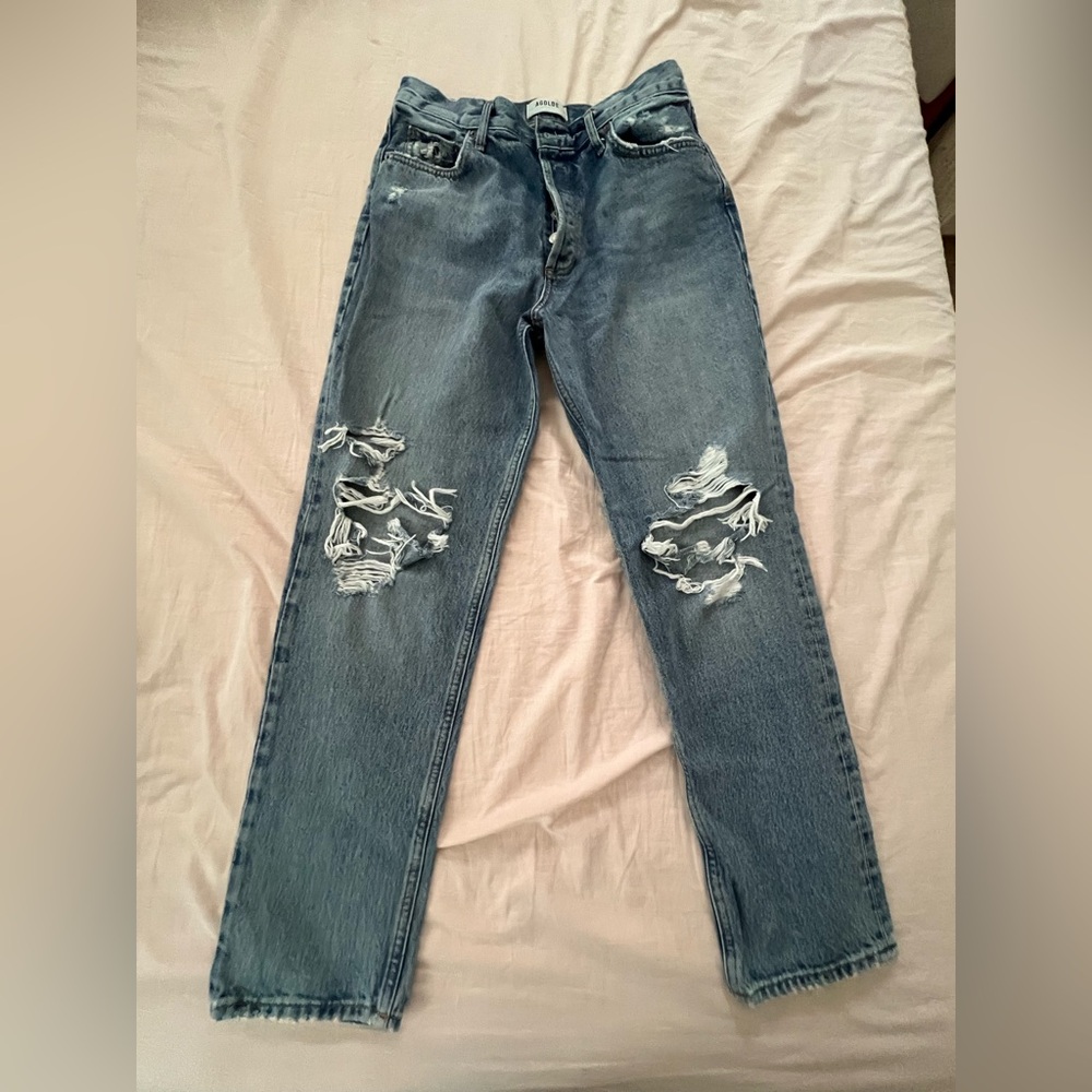 Agolde Distressed Blue Jeans